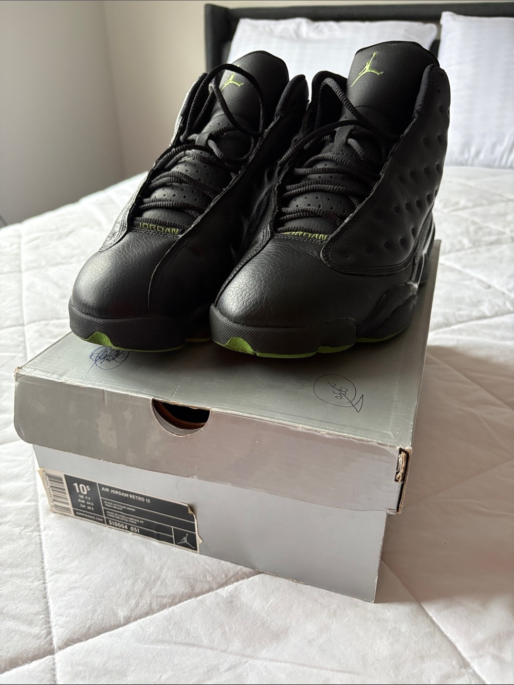Nike Air Jordan Retro 13 Men’s Sneakers - Black/Neon Green